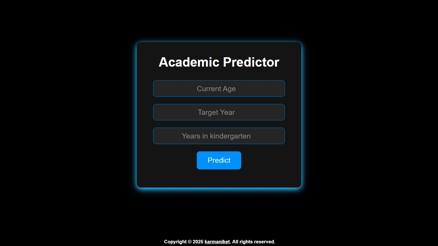 Academic Predictor Demo